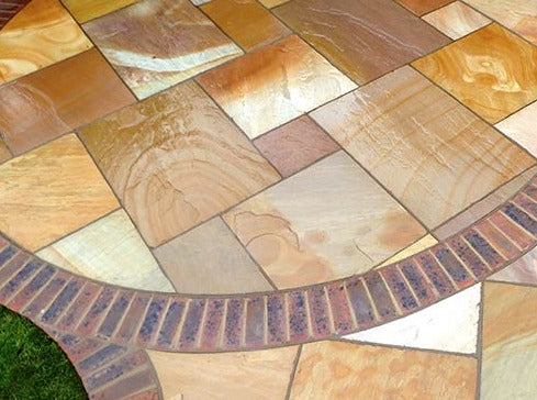 Camel Dust Natural Stone Paving under £28m² Inc Vat