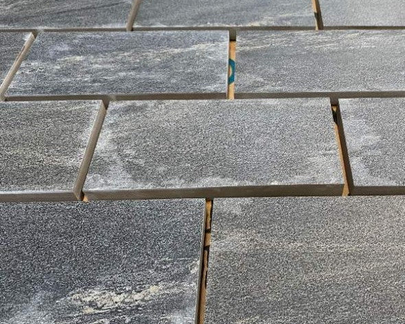 County Anthracite Porcelain Cobbles - 100x100mm or 200x100mm - 20mm Thick