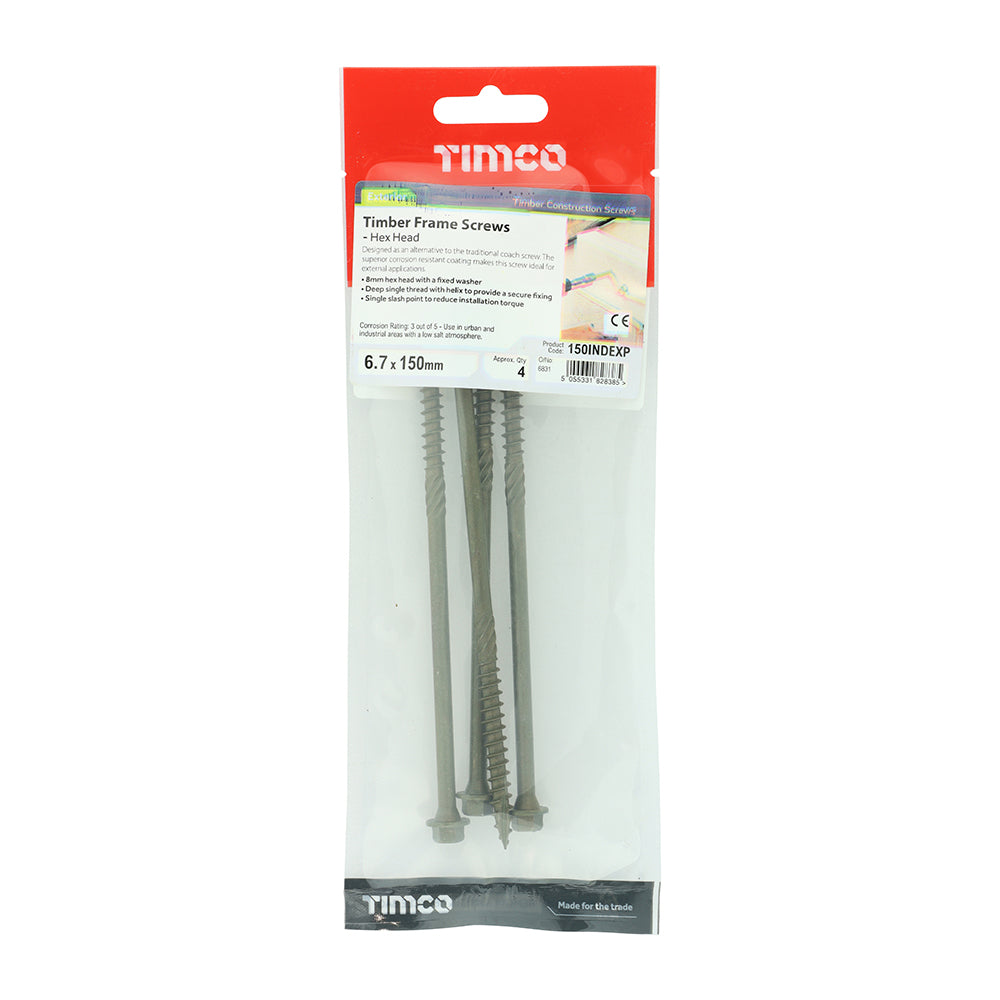 Timber Screws - Hex Head - Exterior - Green