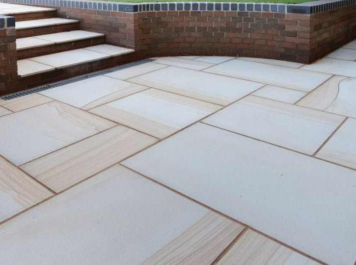 Indian York Sawn & Honed Natural Stone Paving Less Than £32 per Sqm Inc Vat