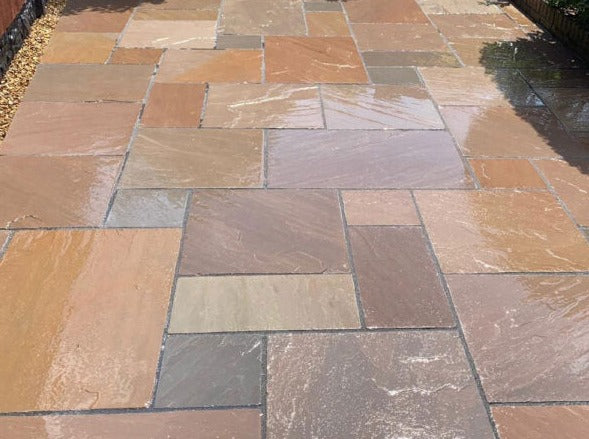 Raj Blend Natural Stone Paving under £23m² Inc Vat