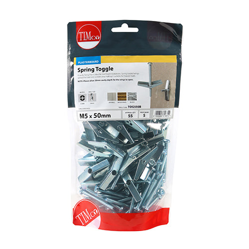 Spring Toggles - Zinc M5 x 50 Bag Of 55