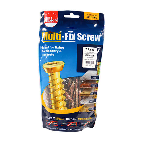 Concrete Screws - TX - Flat Countersunk - Yellow