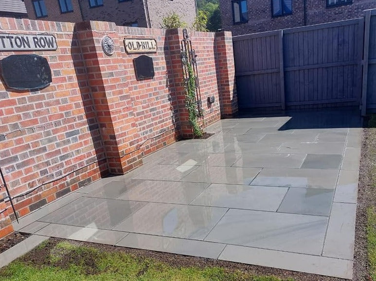 Kandla Grey Sawn & Honed Natural Stone Paving Less Than £32 per Sqm Inc Vat