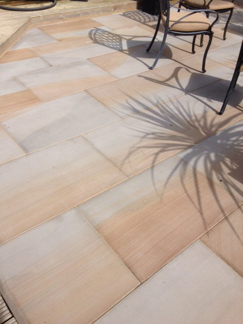 Indian York Sawn & Honed Natural Stone Paving Less Than £32 per Sqm Inc Vat