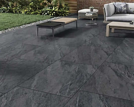 Quartz Nero Porcelain Paving £24 per sqm Inc Vat
