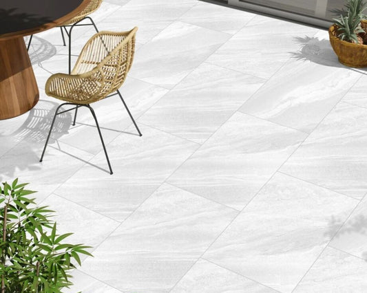 Crossover White Porcelain Paving £24 per sqm Inc Vat