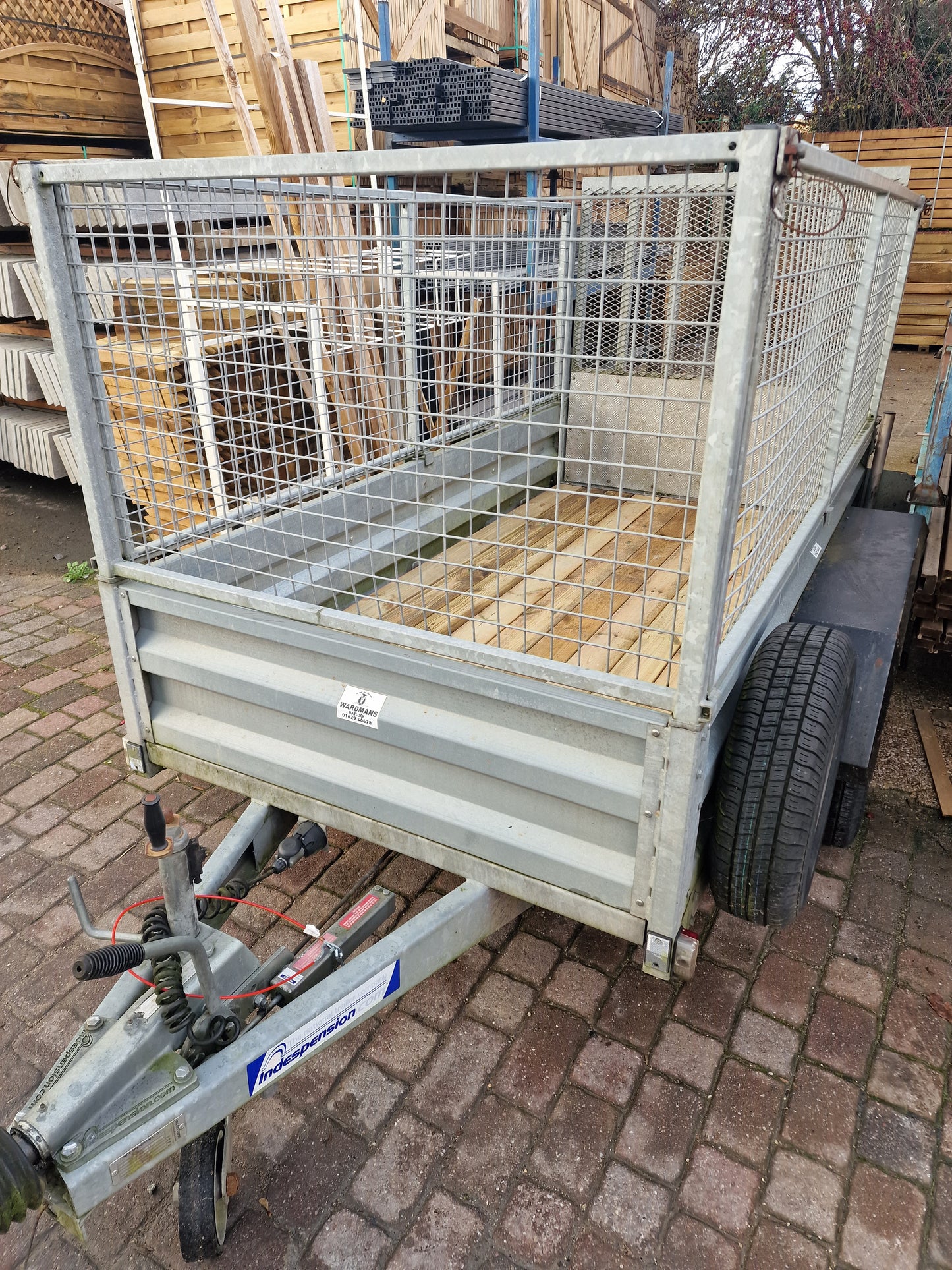 Plant Trailer With Caged Sides & Loading Ramp