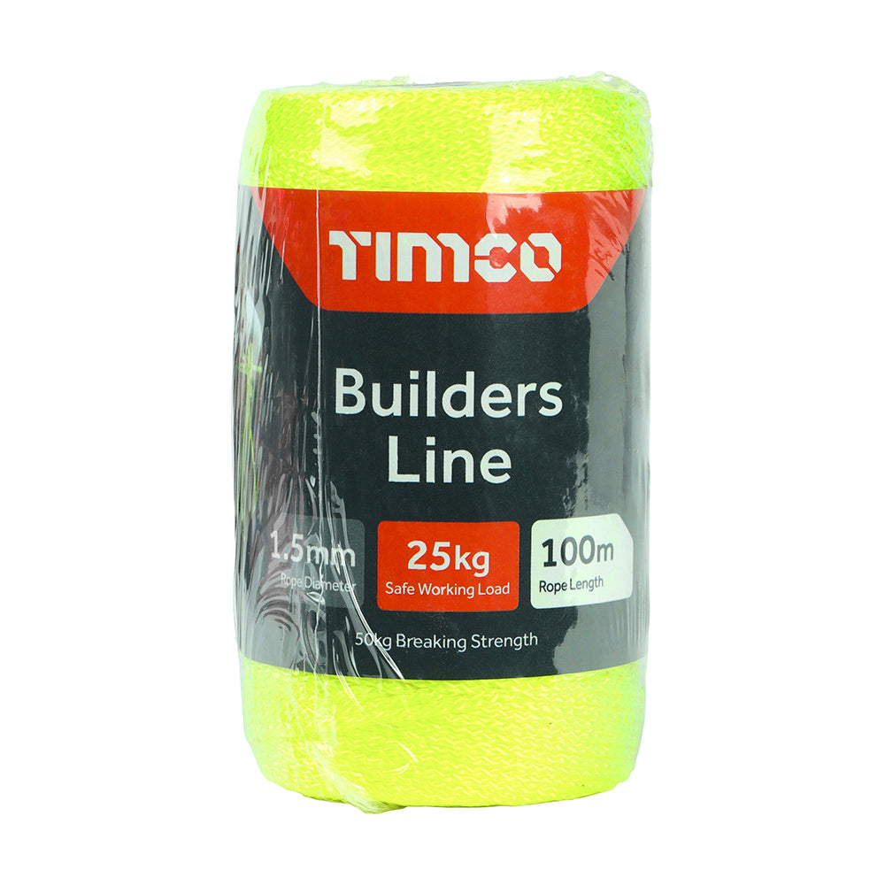 Builders Line - Yellow - Tube 1.5mm x 100m