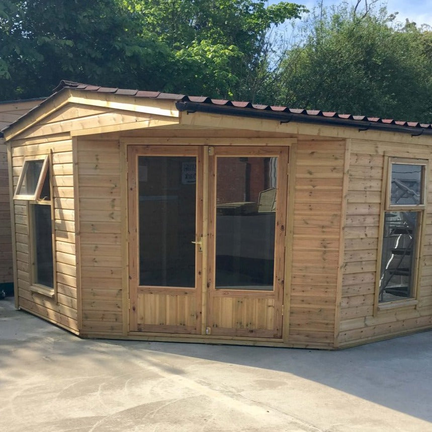 Kirton Corner Summerhouse Available In Log Lap or Tounged & Grooved