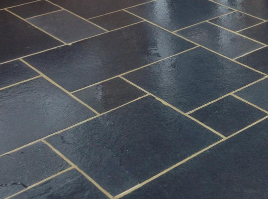 Midnight Black Limestone Paving under £23m² Inc Vat