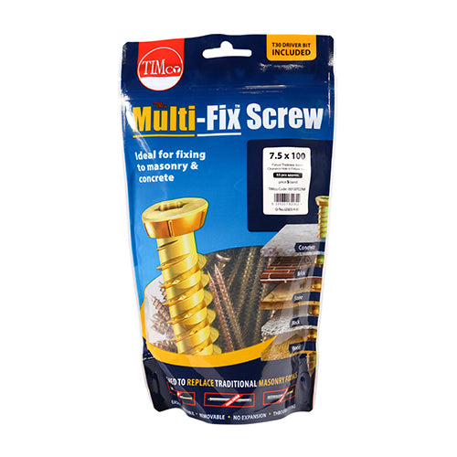 Concrete Screws - TX - Flat Countersunk - Yellow
