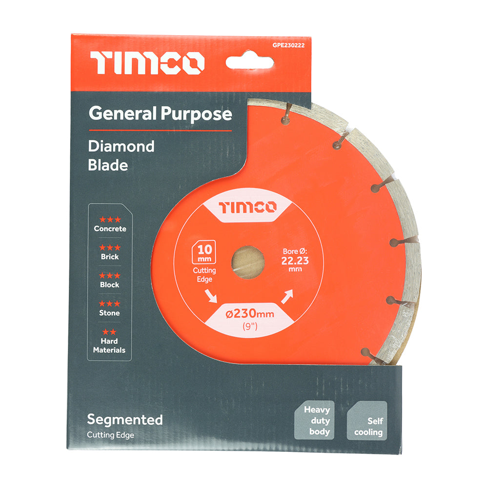 Timco General Purpose Diamond Blade - Segmented 230 x 22.2