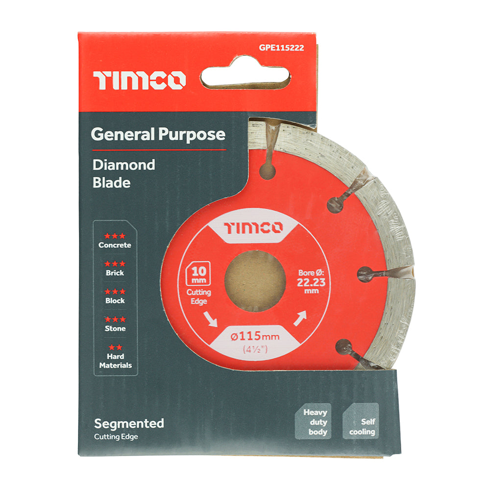 Timco General Purpose Diamond Blade - Segmented 115 x 22.2