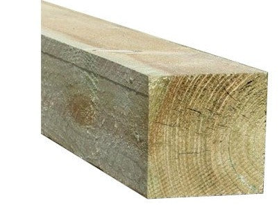 WOODEN FENCE POSTS - 100 x 100 mm (4" x 4") Section-Pressure Treated